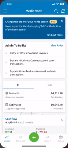 animated example of home screen being re-ordered