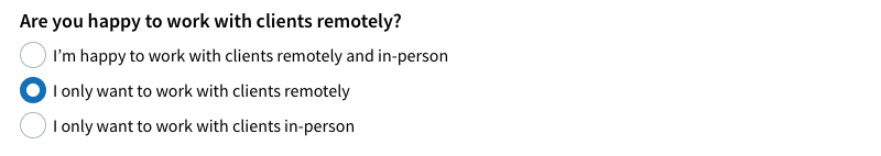 Working with clients remotely question